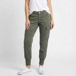 MISS SIXTY Cotton Olive Green Cargo Joggers Multi Pocket Low Rise US Sz 32